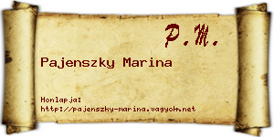 Pajenszky Marina névjegykártya